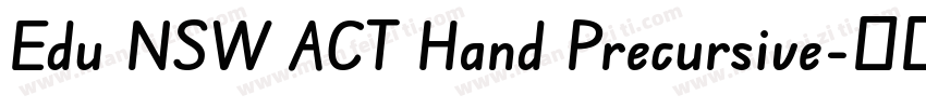 Edu NSW ACT Hand Precursive字体转换